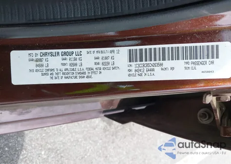 2012 Chrysler 200 Limited из США, поврежденный, VIN 1C3CCBCB5CN263500